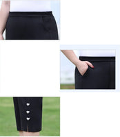 Oversized Women's Casual Pants Summer White Straight Pants New Lady Black High Waist Elasticity Cropped Pants 4XL 5XL 6XL 7XL