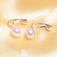Natty Records Store Jewelry 925 Sterling Silver Freshwater Pearl Clip-on Earrings
