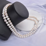 Natty Records Store Jewelry Natural Freshwater Round Pearl Necklace