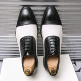 Natty Records Store Men's Shoes Black / 11 Men's Luxury Contrast Leather Dress Shoes