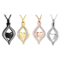 Natty Records Store Urn Necklace Forever Crystal Drop Urn Pendant Necklace
